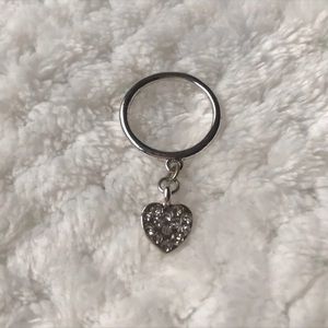 Heart charm ring